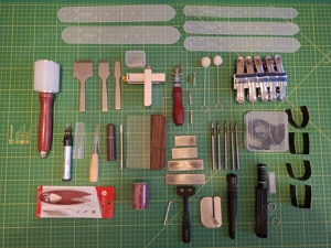 Set profesional unelte pielarie pt curele portofele, etc