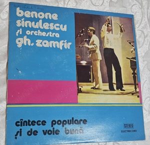 Disc vinil Benone Sinulescu & Gheorghe Zamfir   Cântece populare