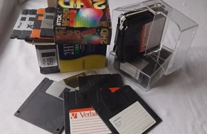 Lot 40 Dischete 3.5" (Sony, TDK, Verbatim) + 2 Casete Plastic (12 buc) + Cutii Originale