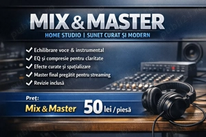  MIX & MASTER   Home Studio| Sunet Curat şi Modern 