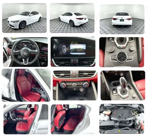 Vand Alfa Romeo Giulia, 2020, 2.0T - 280cp, 58000km interior piele rosie - imagine 12