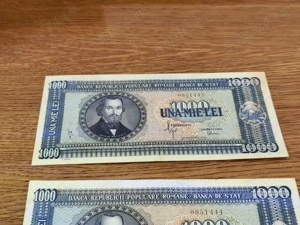 bancnote vechi de 1000 lei 1950 consecutive,foarte frumoase aproape UNC - imagine 4