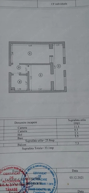 tic tac-2 camere parter cu balcon de 7 metri. - imagine 9