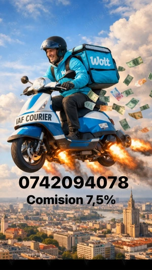 Angajez courieri bolt  wolt glovo