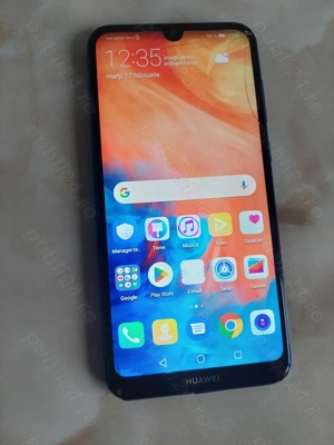 Vând Huawei Y7 2019 albastru [puțin fisurat dar funcțional] [poze reale] - imagine 3