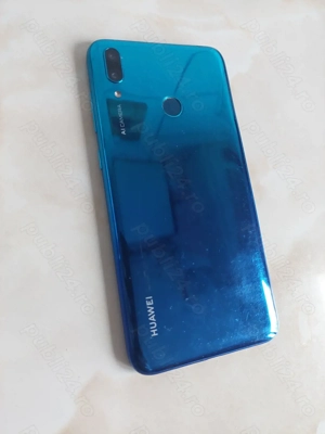 Vând Huawei Y7 2019 albastru [puțin fisurat dar funcțional] [poze reale] - imagine 4