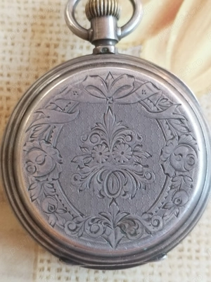 Ceas de buzunar din argint BILLODES - imagine 3