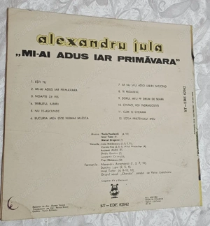 Disc vinil Alexandru Jula   Mi-ai adus iar primăvara - imagine 2
