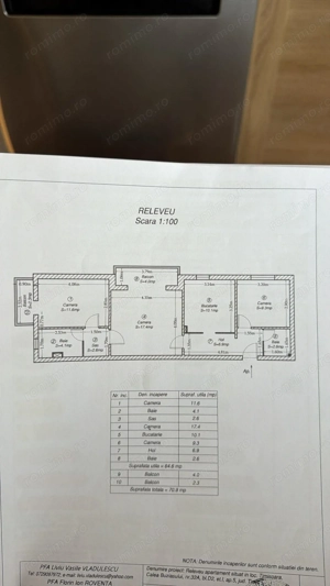 3 camere | etaj 1 | centrala proprie | mobilat si utilat | 2 bai | 2 balcoane | - imagine 10