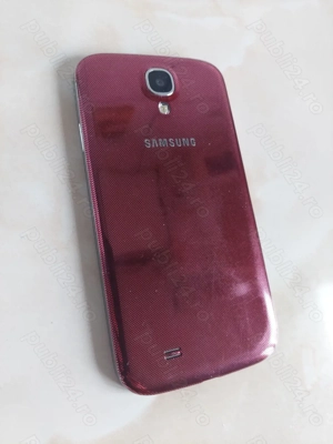 [S4] Vând Samsung Galaxy S4 roșu, puțin spart, funcțional [poze reale] - imagine 3