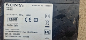 Smart Tv Sony KD-65S8505C defect