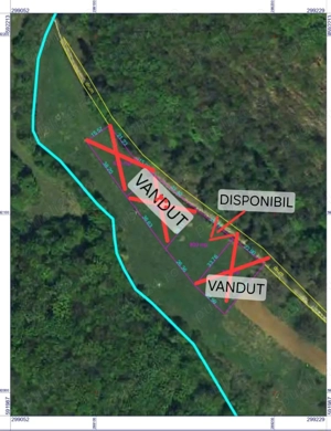 Vindem loc cabana 800 mp  teren intravilan  in Rosia, zona turistica Valea Dâlbii .