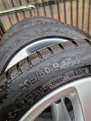 Set jante aliaj originale VW R17 + Continental 205 55 R17 iarnă! - imagine 3