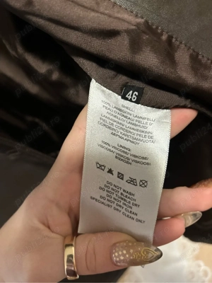 Geacă din piele naturală de oaie   Cotton Company - imagine 4