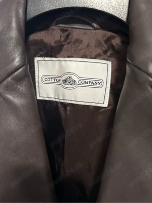 Geacă din piele naturală de oaie   Cotton Company - imagine 5
