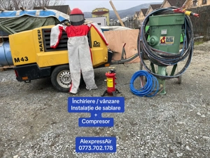 Instalații de sablare + Compresoare   închiriere și vânzare directă !