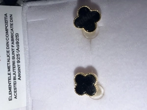 Cercei dama argint placat cu aur - imagine 2