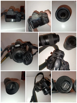 Vând DSLR Nikon + 3 Obiective