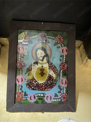 Colectie icoane vechi pe sticla