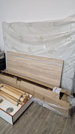 Vând pat cu saltea nouă  - imagine 5