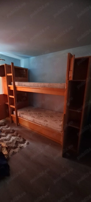 Pat etajat din lemn masiv