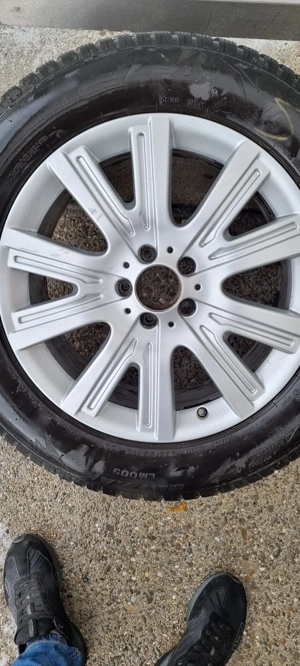 Set jante originale Mercedes cu anvelope iarna 265/55 R19 GLS, GLE - imagine 5