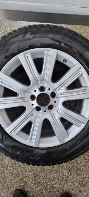 Set jante originale Mercedes cu anvelope iarna 265/55 R19 GLS, GLE - imagine 2