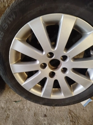 Jante r16 aliaj,205/55 cu tot cu cauciucuri defecte sunt in poza
