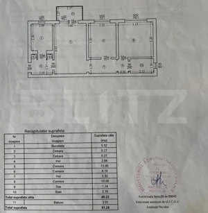 Apartament 3 camere, 50 mp, zona Alexandru cel Bun - imagine 12