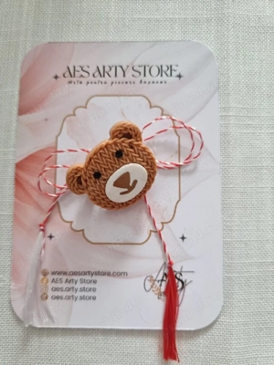 Mărțișor - Broșă ursuleț 