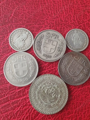 monede argint Elveția 