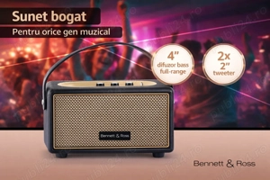 Boxa portabila Bennett & Ross BB-820BK Blackmore Junior Bluetooth - imagine 4