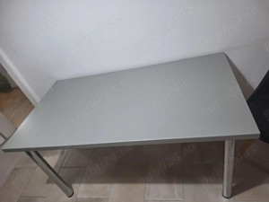 Masa mare salon bucatarie 150 x 80 picioare cromate profesionala - imagine 2