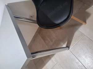 Masa mare salon bucatarie 150 x 80 picioare cromate profesionala - imagine 3