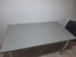 Masa mare salon bucatarie 150 x 80 picioare cromate profesionala - imagine 4
