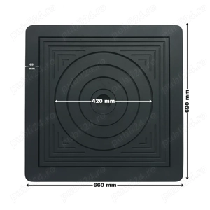  PLITĂ DIN FONTĂ + RAMĂ 690mm L x 660 mm l, 20 mm grosime