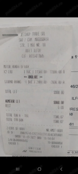 Motor Honda an 2022,40 ore functionare cismă lungă.