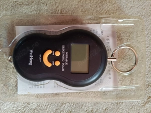 Vând Cântar electronic de mână, portabil, cu cârlig, maxim 40 kg, Display iluminat - NOU, SIGILAT