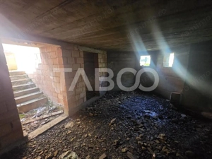 Teren de vanzare 436mp intravilan si fundatie cu proiect casa Rasinari - imagine 7