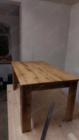 Măsuță de cafea din stejar masiv   lucrată manual - imagine 2