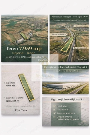 TEREN INTRAVILAN 7.959 MP – DN79 NOJORID, BIHOR - imagine 2