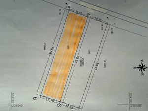 Vand teren intravilan, intre case, in loc. Siria, pe dreapta,st.1400 mp.f.s.18,2 ml.