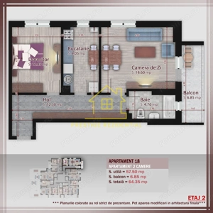 2 CAM–64 mp-etj.2–Titan-Pallady–Metrou–Decomandat–Centrala termica_Boutique Residence - imagine 4