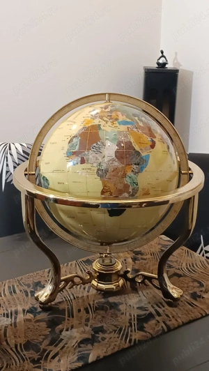 Glob pământesc de lux din cristale și pietre semiprețioase (Gem Globe)   55 cm