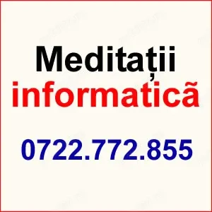 Meditatii INFORMATICA, pregatire bacalaureat, proiecte de licenta, pagini web