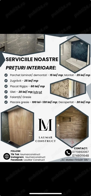 Montaj profesional gresie faianta 