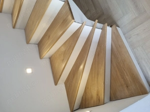 Trepte lemn  balustrada  riflaje  blaturi - imagine 4