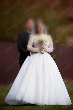 Rochie de mireasă Elegance - model unicat, stil prințesă - imagine 2