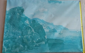 Tablou Reproducere : Vedere Din Amalfi  - S Schedrin 1979 , Panza