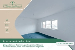 Apartament 3 camere, parter, pretabil birouri, Micalaca Miorița, Arad